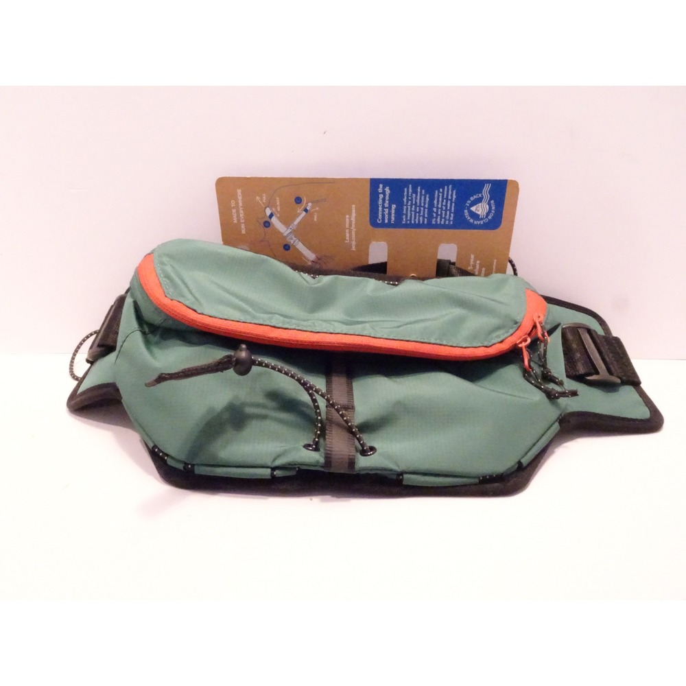 Janji Multipass Sling Bag 2L Fir Green Orange Running Hiking Waist Pack New